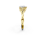 Yellow gold Pear Solitaire Celtic Knot Engagement Ring with Four-Prong Setting_65