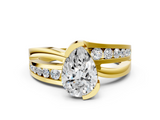 Yellow gold Pear Solitaire Channel-Set Split Shank Ring with Tension Prong Setting_15