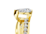 Yellow gold Pear Solitaire Channel-Set Split Shank Ring with Tension Prong Setting_20