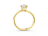 Yellow gold Pear Solitaire Diamond Ring with 4-Prong Setting on a Classic Band_6
