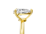 Yellow gold Pear Solitaire Diamond Ring with 4-Prong Setting on a Classic Band_8