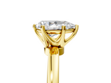 Yellow gold Pear Solitaire Diamond Ring with Six-Prong Setting on a Classic Band_8