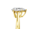 Yellow gold Pear Solitaire Diamond Ring with Split Shank and Four-Prong Setting_25
