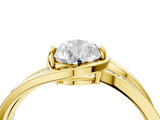 Yellow gold Pear Solitaire Diamond Ring with Split Shank and Prong Setting_70