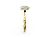 Yellow gold Pear Solitaire Engagement Ring with Cathedral Band and Four-Prong Setting_23