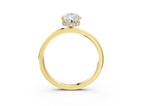 Yellow gold Pear Solitaire Engagement Ring with Cathedral Band and Four-Prong Setting_24