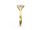Yellow gold Pear Solitaire Engagement Ring with Six-Prong Setting and Classic Band 2
