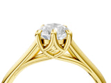 Yellow gold Pear Solitaire Engagement Ring with Six-Prong Setting and Classic Band 4