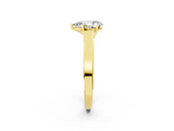 Yellow gold Pear Solitaire Engagement Ring with Six-Prong Setting and Tapered Band_36