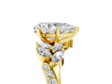 Yellow gold Pear Solitaire Marquise Twist Band with Six-Prong Setting_65