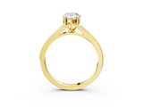 Yellow gold Pear Solitaire Pavé Band with Four-Prong Setting_82