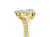 Yellow gold Pear Solitaire Pavé Band with Four-Prong Setting_84