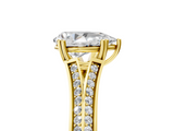 Yellow gold Pear Solitaire Pave Split Shank Engagement Ring with Six-Prong Setting_51