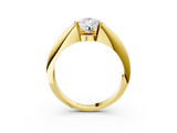 Yellow gold Pear Solitaire Tension Set Diamond Ring_23