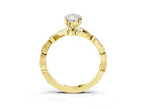 Yellow gold Pear Solitaire Twisted Pave Band with Four-Prong Setting_11