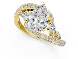 Yellow gold Pear Solitaire with Pavé Twist Band and Four-Prong Setting_64