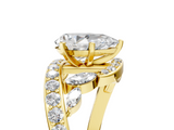 Yellow gold Pear Solitaire with Pavé Twist Band and Four-Prong Setting_68