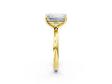 Yellow gold Pear and Emerald Cut Toi Moi Ring with Prong Setting_69