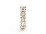 Yellow gold Pear and Marquise Diamond Floral Promise Ring_2