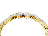 Yellow gold Pear and Marquise Diamond Floral Promise Ring_4
