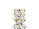 Yellow gold Pear and Marquise Diamond Floral Promise Ring_5
