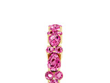 Yellow gold Pear and Round Pink Sapphire Wedding Band_23