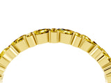 Yellow gold Pear and Round Yellow Sapphire Wedding Band_22