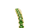 Yellow gold Peridot Pavé Curved Wedding Band_11