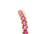 Yellow gold Pink Sapphire Pavé Curved Wedding Band_23