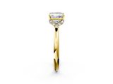 Yellow gold Princess Brilliant Solitaire Engagement Ring with Six-Prong Setting and Classic Band_22