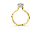 Yellow gold Princess Brilliant Solitaire Engagement Ring with Six-Prong Setting and Classic Band_23