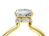Yellow gold Princess Brilliant Solitaire Engagement Ring with Six-Prong Setting and Classic Band_24