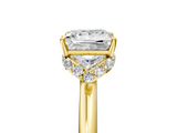 Yellow gold Princess Brilliant Solitaire Engagement Ring with Six-Prong Setting and Classic Band_25