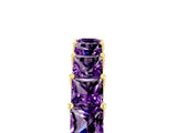 Yellow gold Princess Cut Amethyst Channel-Set Eternity Band with Prong Setting_11