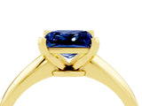 Yellow gold Princess Cut Blue Sapphire Solitaire Engagement Ring with Classic Band and Four-Prong Setting_16