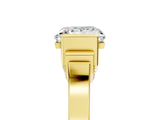 Yellow gold Princess Cut Brilliant Solitaire Diamond Ring with Channel Set Band and Bar Prong Setting_17