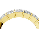 Yellow gold Princess Cut Channel Set Diamond Band with Bar Prong Setting_21