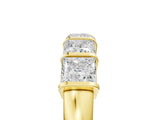 Yellow gold Princess Cut Channel Set Diamond Band with Bar Prong Setting_22