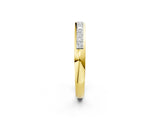 Yellow gold Princess Cut Channel Set Diamond Eternity Band_6