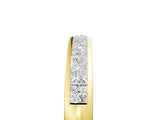 Yellow gold Princess Cut Channel Set Diamond Eternity Band_9