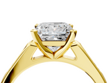 Yellow gold Princess Cut Channel Set Solitaire Engagement Ring with Four-Prong Setting_239