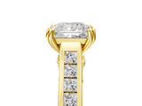 Yellow gold Princess Cut Channel Set Solitaire Engagement Ring with Prong Setting_38