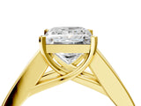 Yellow gold Princess Cut Channel Set Solitaire Ring with Four-Prong Setting_10
