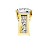 Yellow gold Princess Cut Channel Set Solitaire Ring with Four-Prong Setting_11