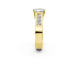 Yellow gold Princess Cut Channel Set Solitaire Ring with Four-Prong Setting_8