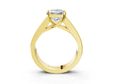 Yellow gold Princess Cut Channel Set Solitaire Ring with Four-Prong Setting_9
