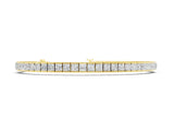 Yellow gold Princess Cut Channel Set Tennis Bracelet with Box Clasp_2