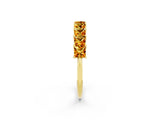 Yellow gold Princess Cut Citrine Channel-Set Eternity Band with Prong Setting_8