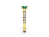 Yellow gold Princess Cut Cut Channel Set Diamond Engagement Ring with Four-Prong Setting_2