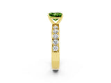 Yellow gold Princess Cut Cut Channel Set Diamond Engagement Ring with Four-Prong Setting_2
